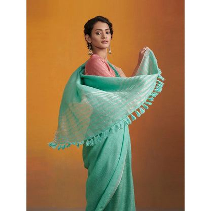 Dressfolk Alyssah Linen Saree without Blouse