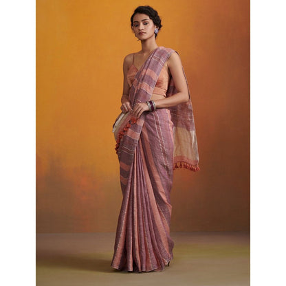 Dressfolk Kynah Linen Saree without Blouse