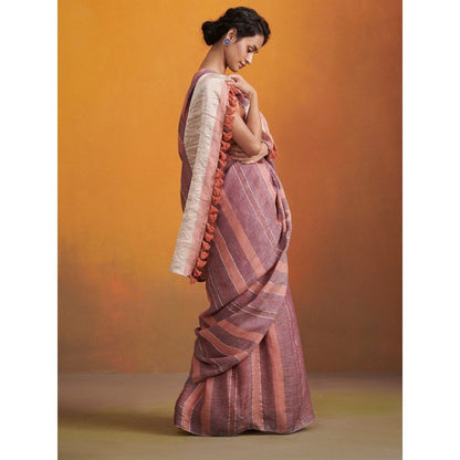 Dressfolk Kynah Linen Saree without Blouse