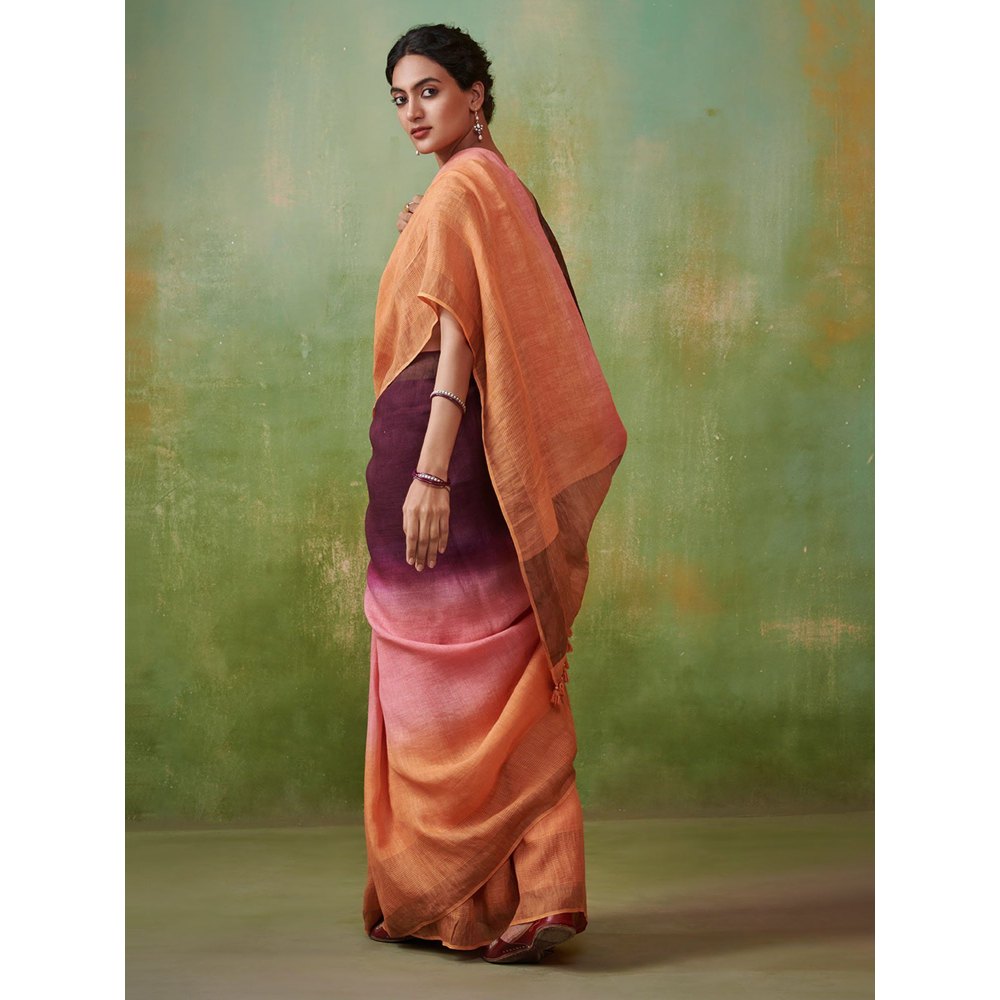 Dressfolk Aizah Linen Saree without Blouse