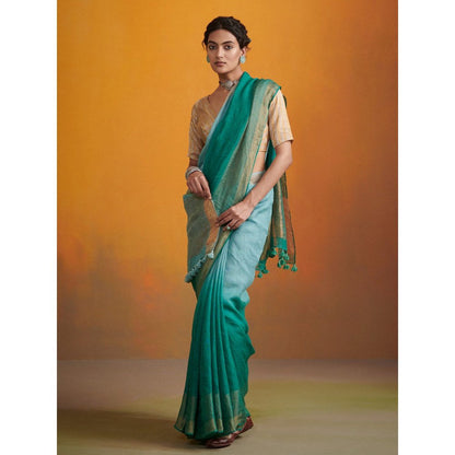Dressfolk Inah Linen Saree without Blouse