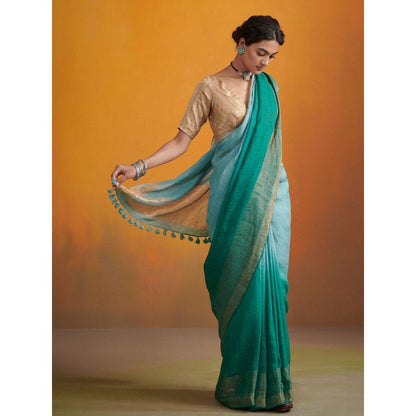 Dressfolk Inah Linen Saree without Blouse