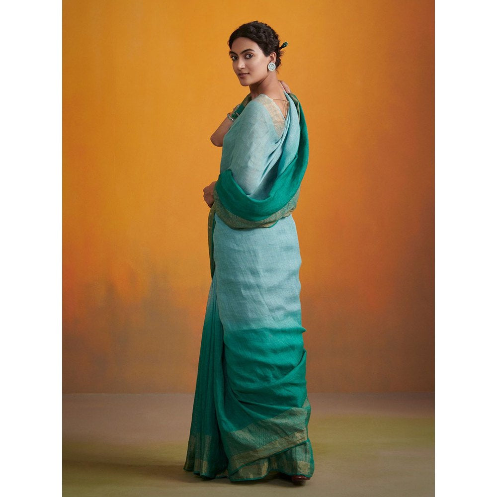 Dressfolk Inah Linen Saree without Blouse