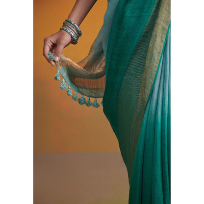 Dressfolk Inah Linen Saree without Blouse