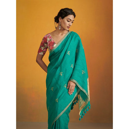 Dressfolk Nissah Linen Saree without Blouse