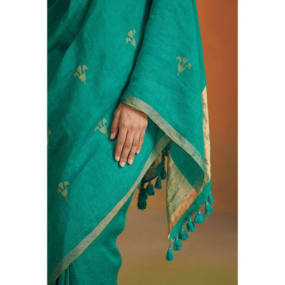 Dressfolk Nissah Linen Saree without Blouse