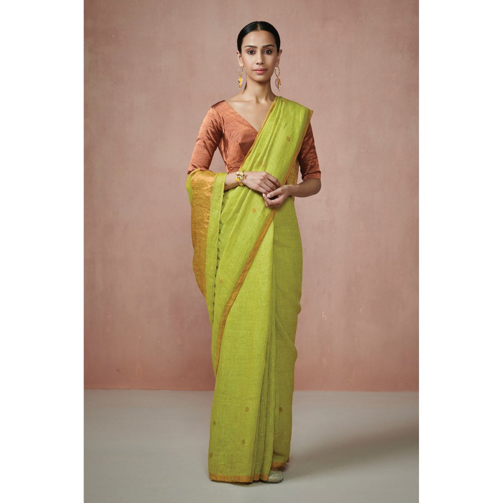 Dressfolk Firefly Forest Handloom Sarees without Blouse