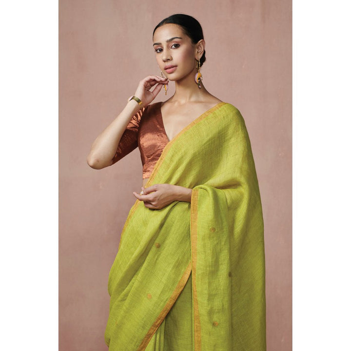 Dressfolk Firefly Forest Handloom Sarees without Blouse
