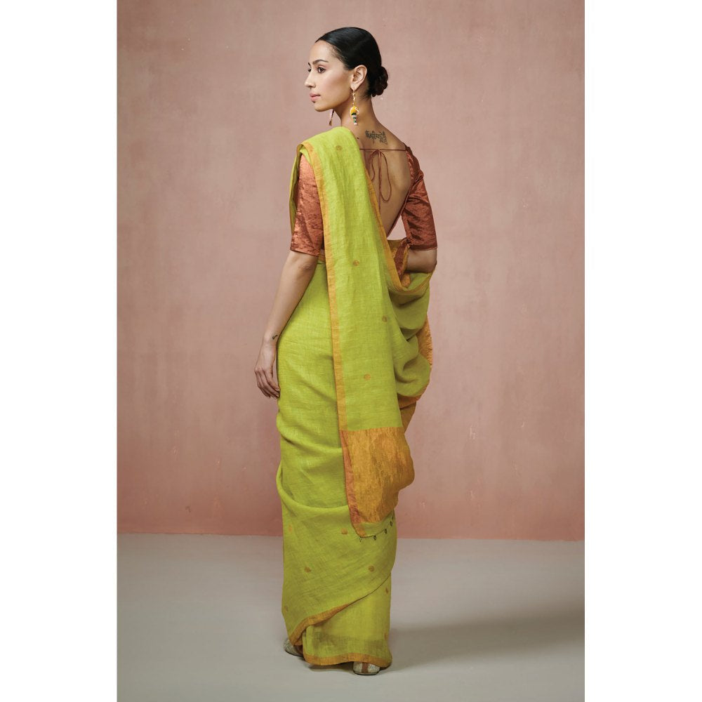 Dressfolk Firefly Forest Handloom Sarees without Blouse