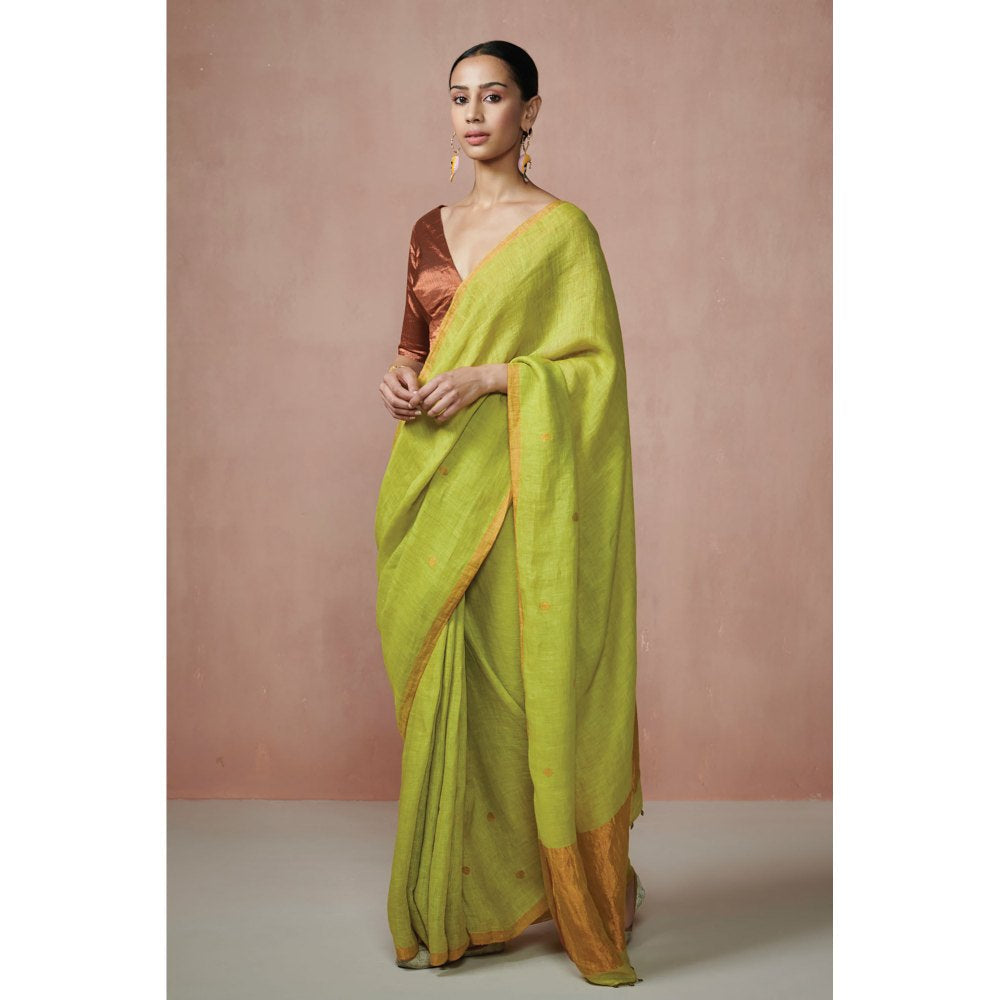 Dressfolk Firefly Forest Handloom Sarees without Blouse