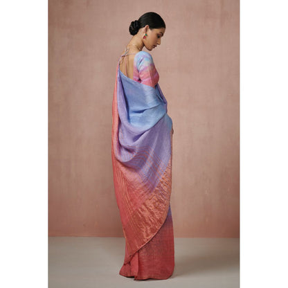 Dressfolk Violet Rush Handloom Sarees without Blouse