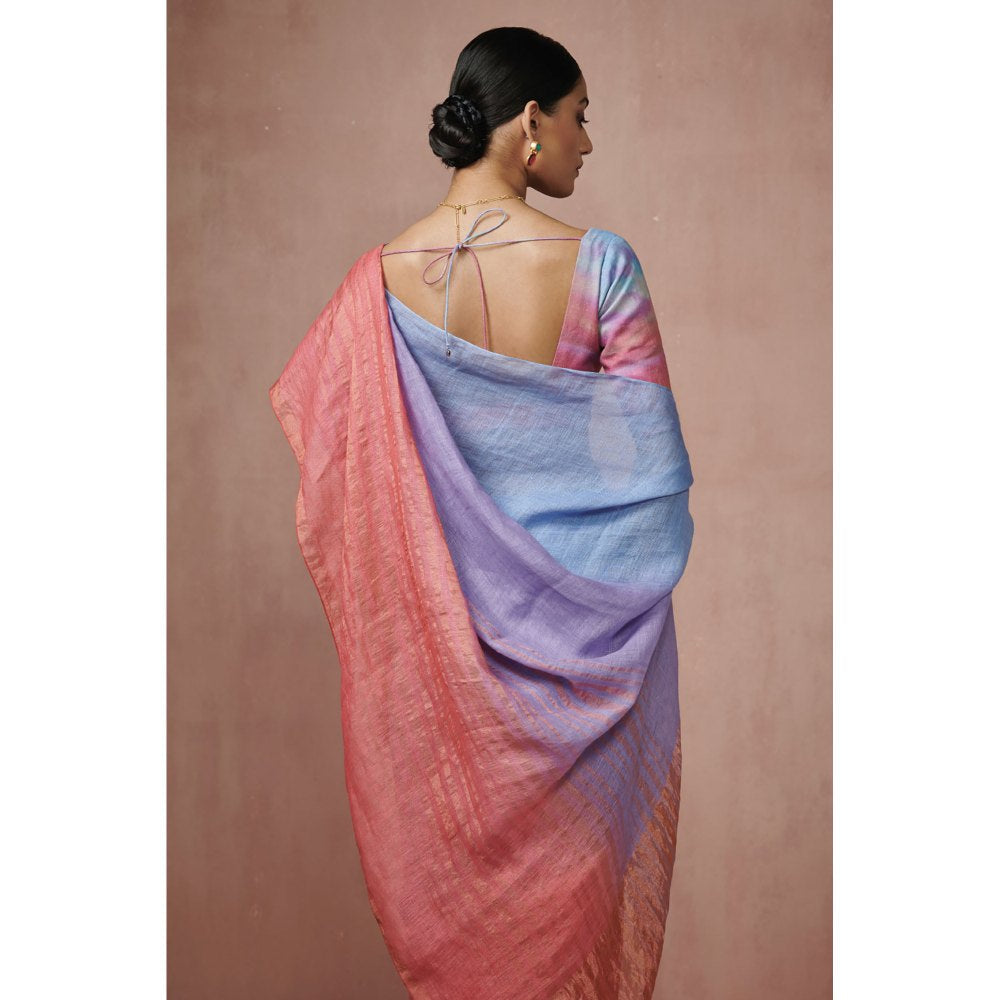 Dressfolk Violet Rush Handloom Sarees without Blouse