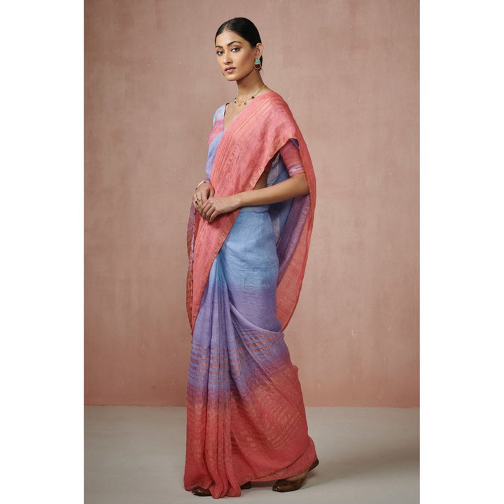 Dressfolk Violet Rush Handloom Sarees without Blouse