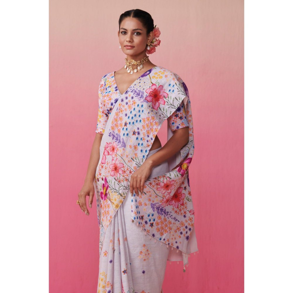 Dressfolk Women Mystic Blossoms Saree