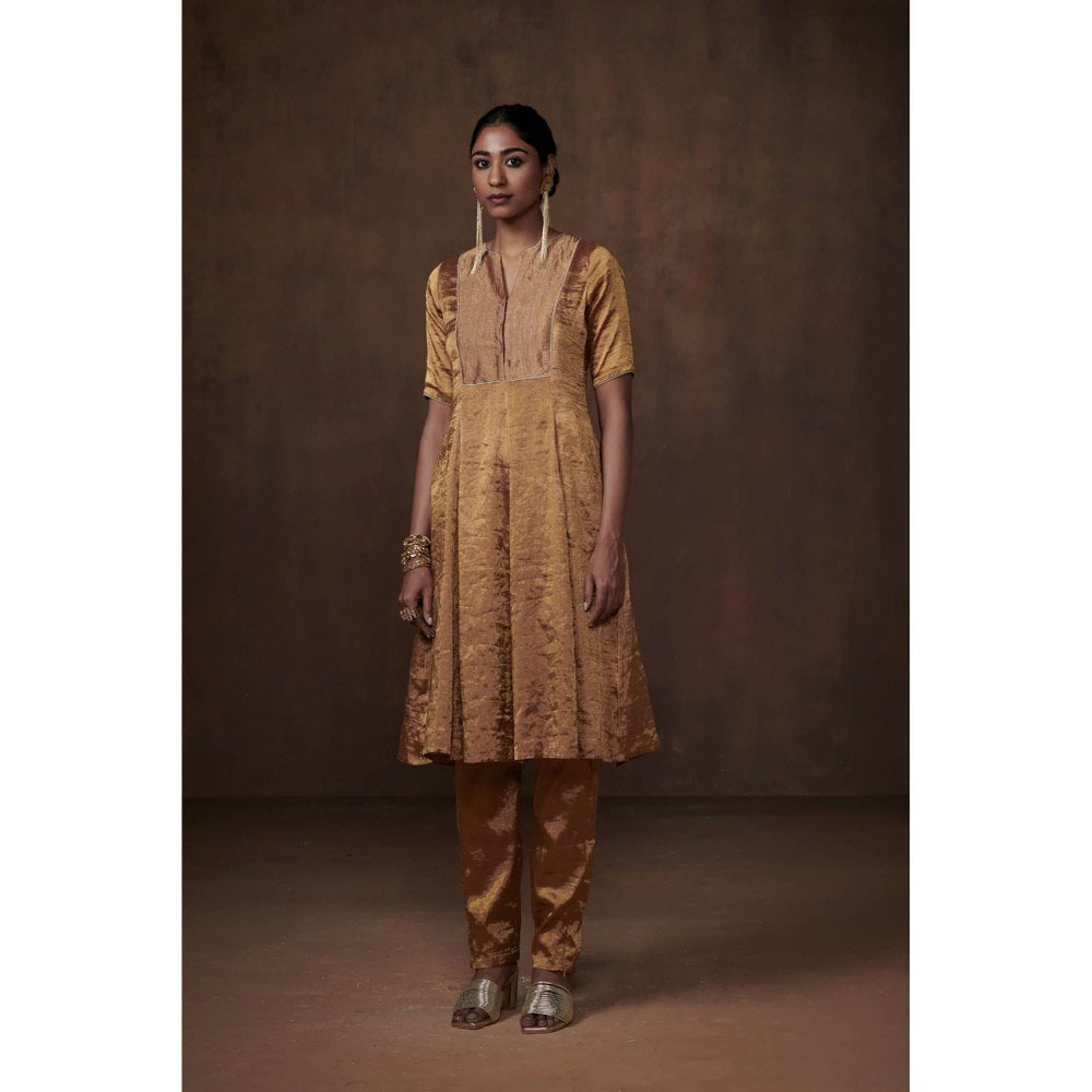 Dressfolk Golden Tissue Kurta (Set of 3)