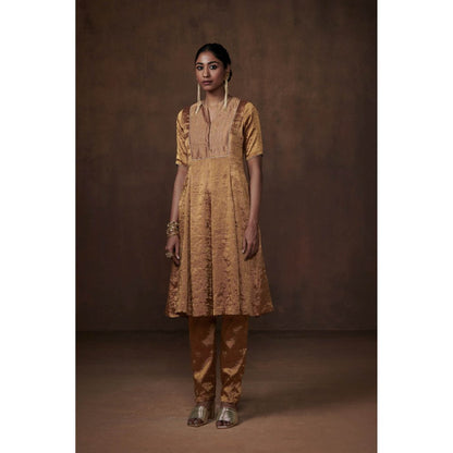 Dressfolk Golden Tissue Kurta (Set of 3)