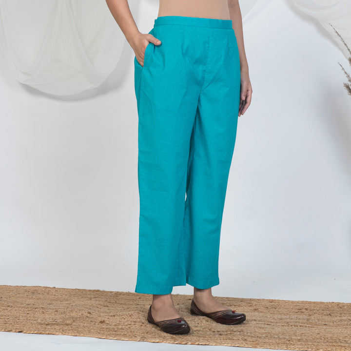 Akiso Solid Blue Pyjama Pants