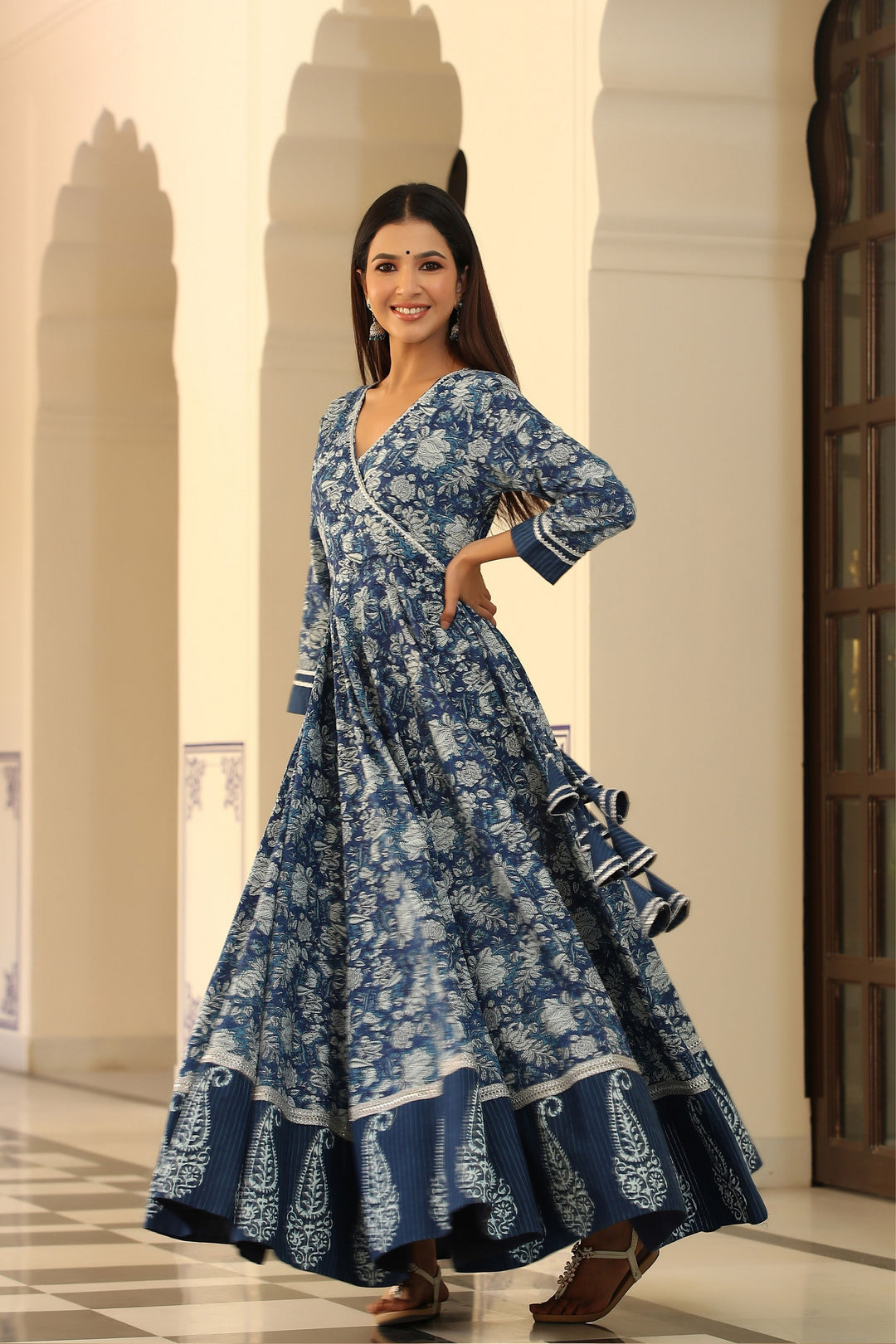 Bllue Jaipur Anarkali Dress womens