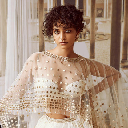 Crystal Swirl Pearl Drop Earrings - Isharya | Modern Indian Jewelry