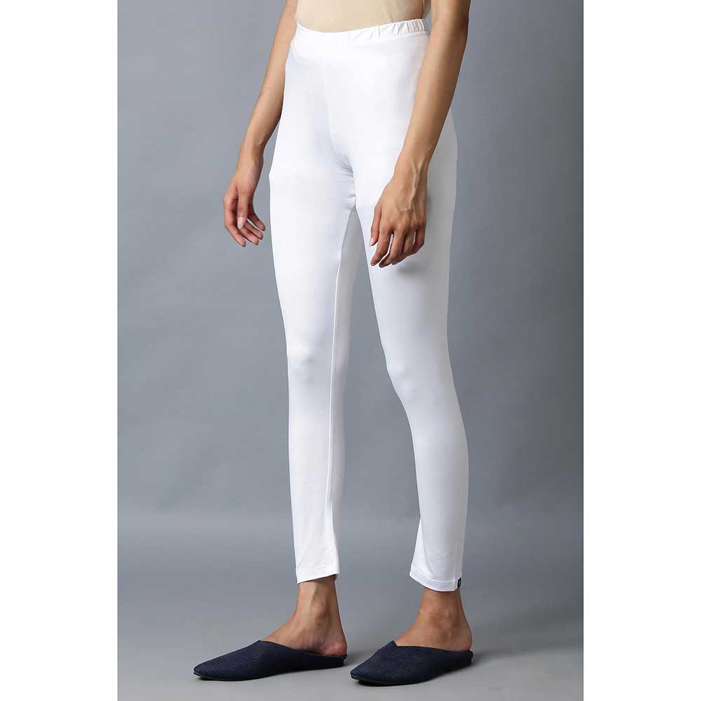 Elleven Shimmer White Snug Fit Tights
