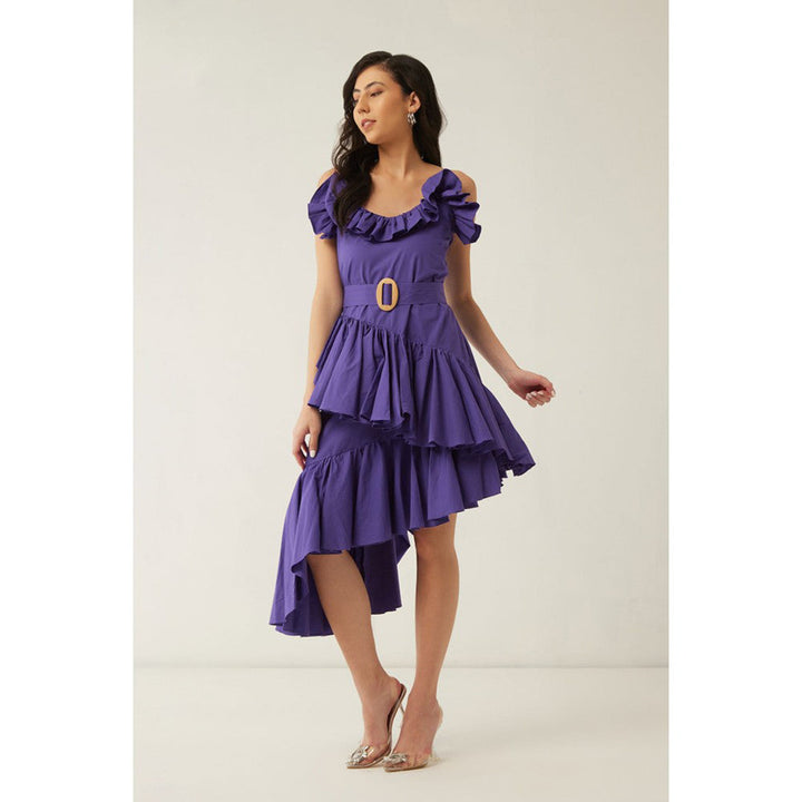Enness Studio Mia Purple Midi Dress (Set of 2)