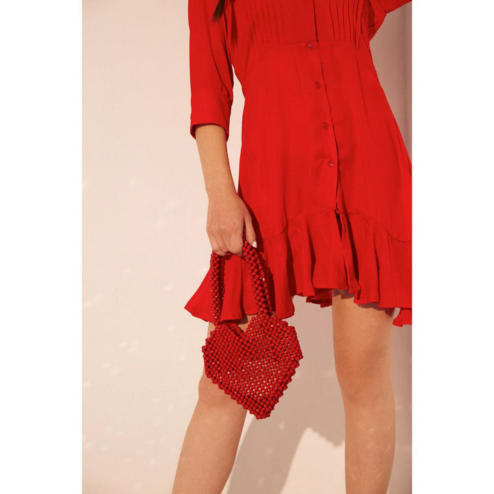 Enness Studio Aubrey Red Mini Dress