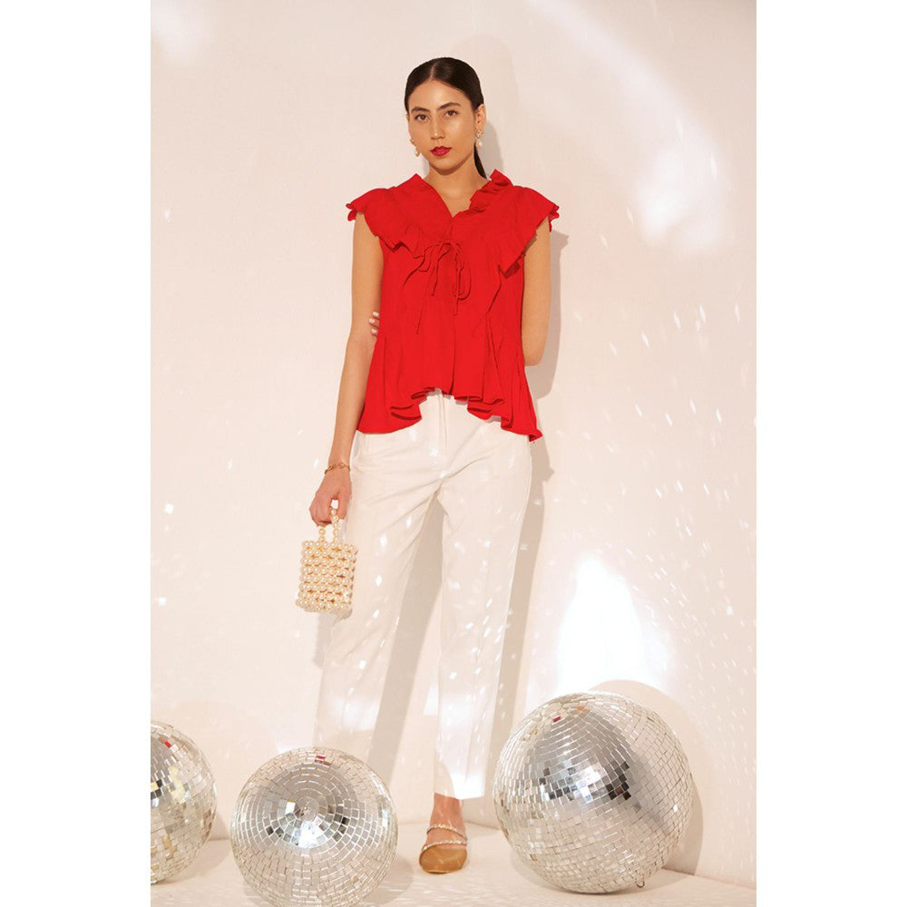 Enness Studio Olivia Red Top