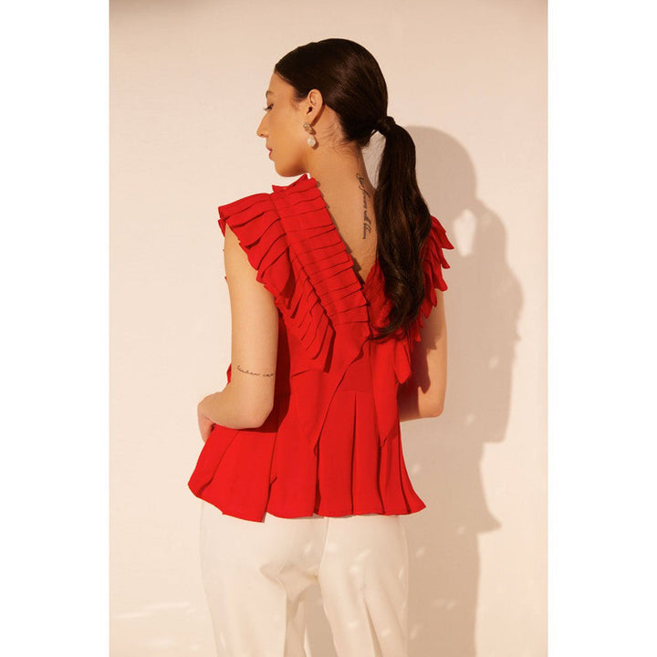 Enness Studio Olivia Red Top