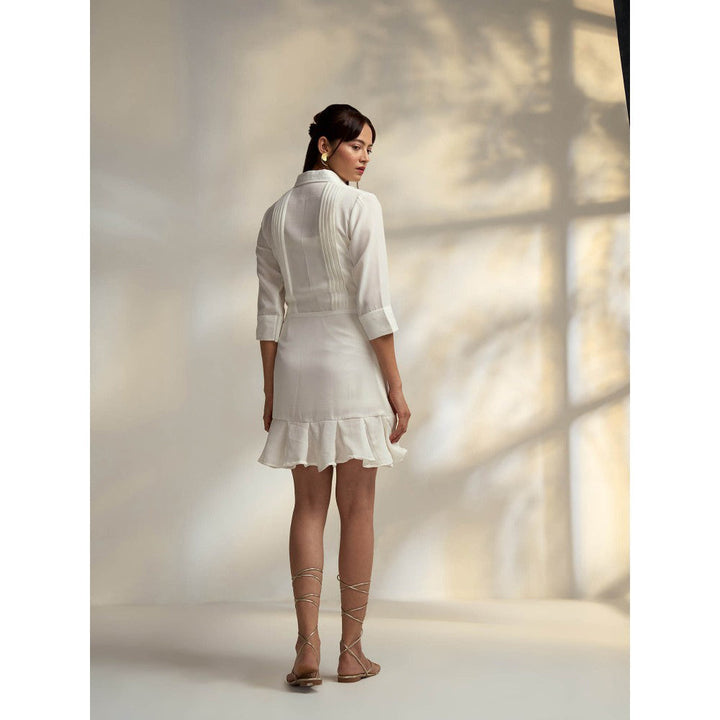 Enness Studio Aubrey White Short Dress