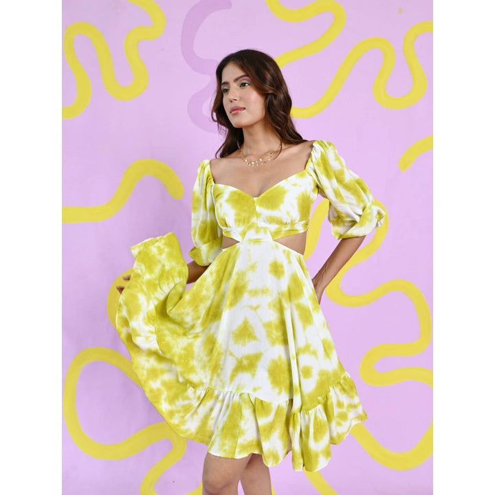 Fancy Pastels Marina Cutout Dress - Yellow