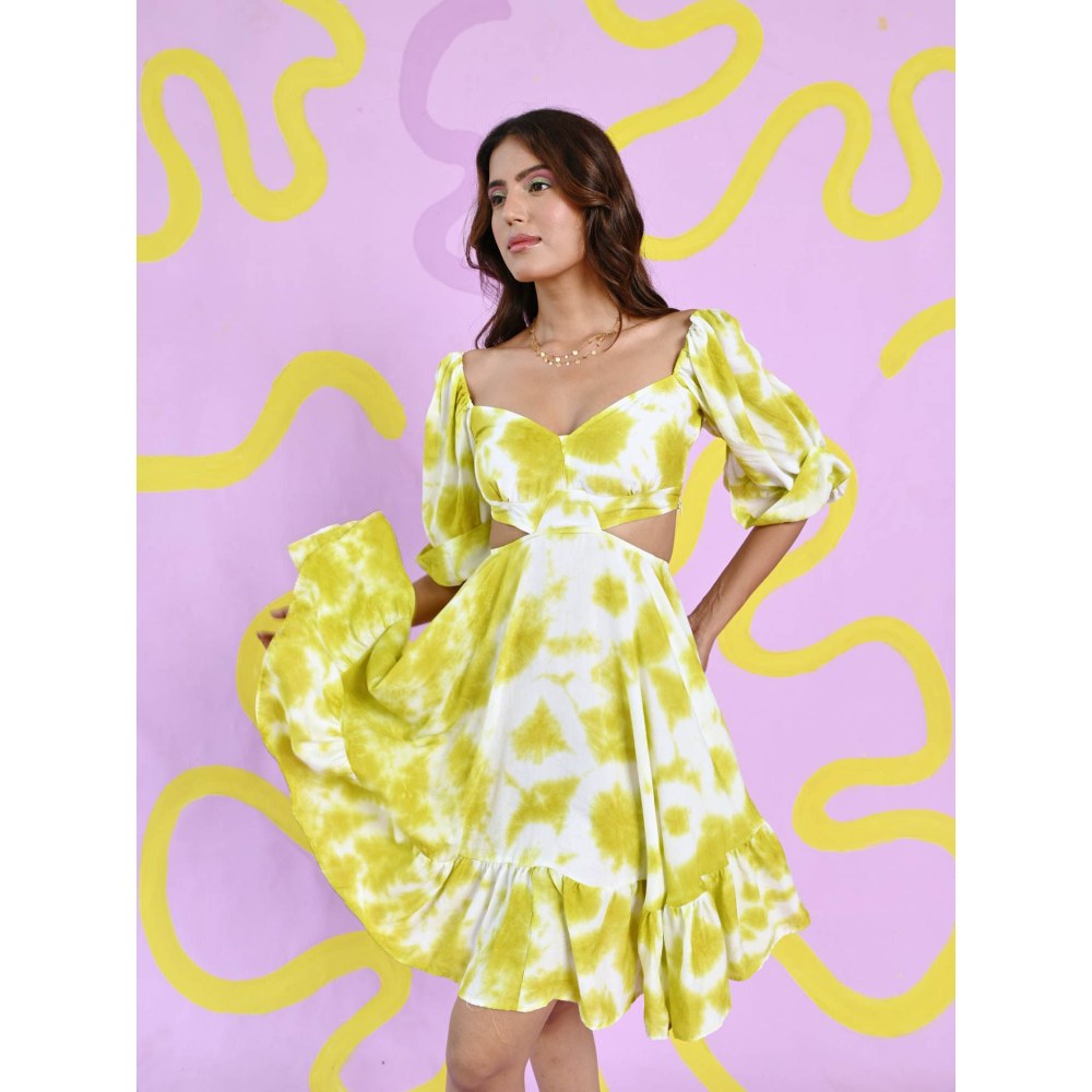 Fancy Pastels Marina Cutout Dress - Yellow