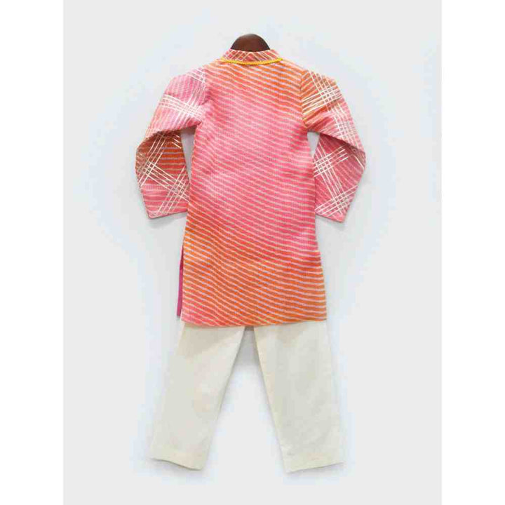 Fayon Kids Pink Kotta Cotton Kurta with Pant (0-6 Months)