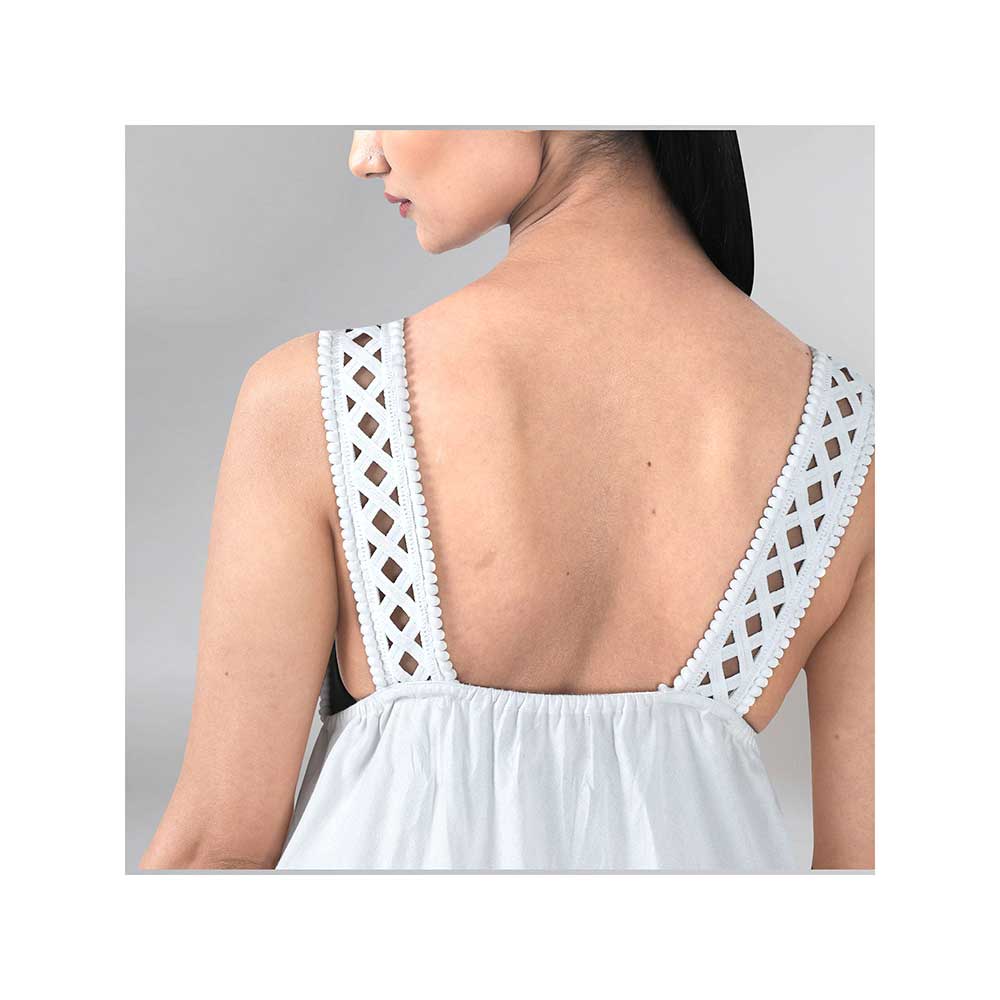 First Resort by Ramola Bachchan White Handkerchief Dress