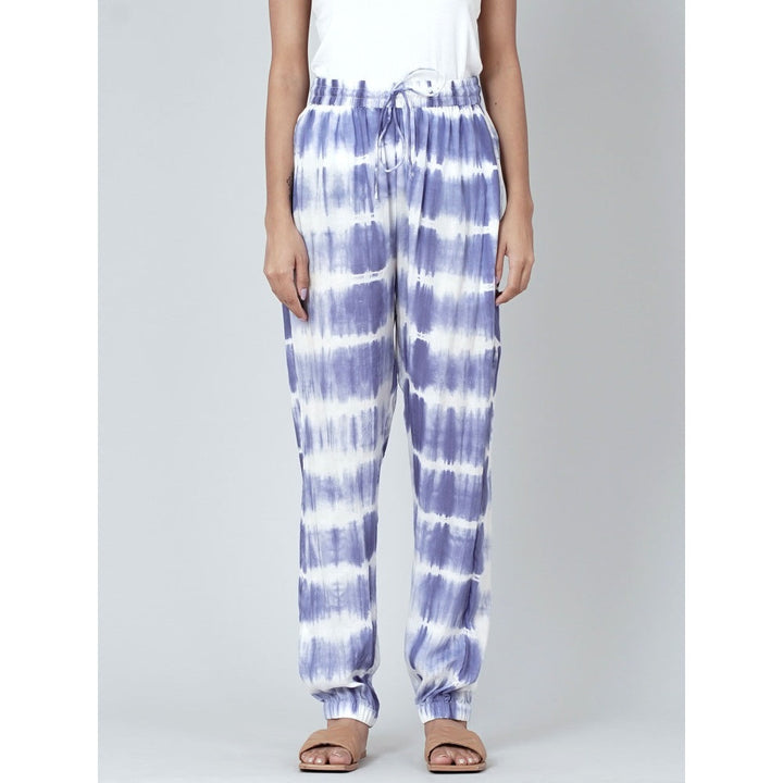 First Resort by Ramola Bachchan Blue And White Tie-Dye Lounge (Set of 2)