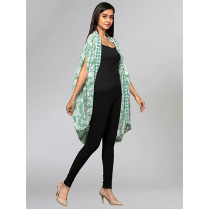 First Resort by Ramola Bachchan Green Animal Print Cape