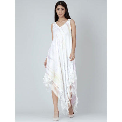 First Resort by Ramola Bachchan Multicoloured Tie-Dye Handkerchief Dress