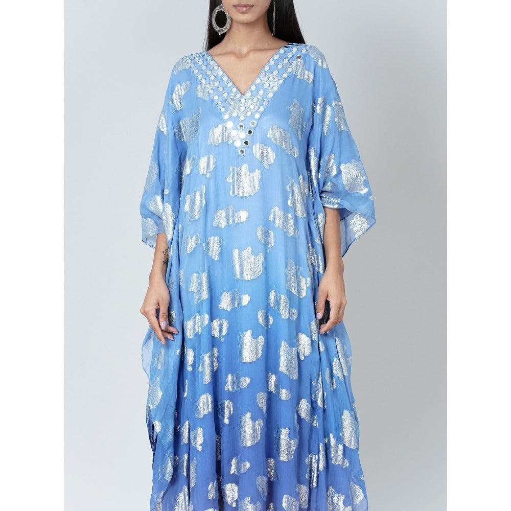 First Resort by Ramola Bachchan Blue Ombre Full Length Kaftan