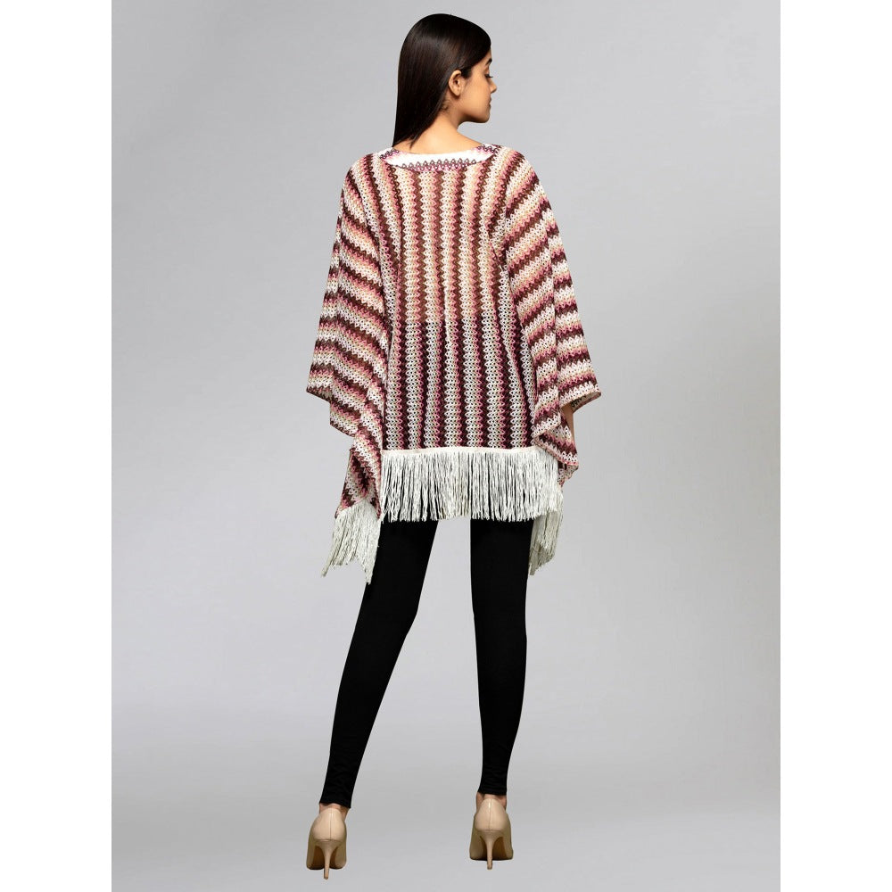 First Resort by Ramola Bachchan Pink Knit Kaftan Top