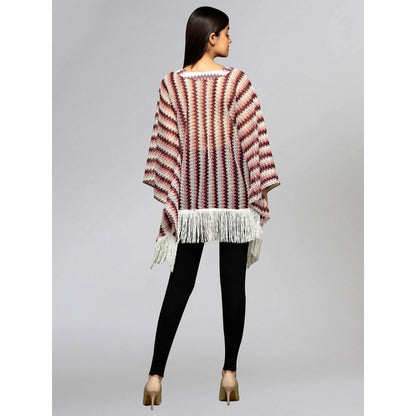 First Resort by Ramola Bachchan Pink Knit Kaftan Top