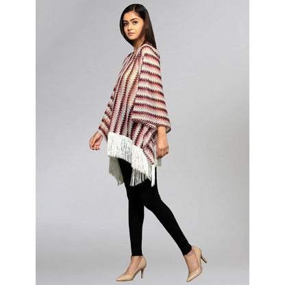 First Resort by Ramola Bachchan Pink Knit Kaftan Top