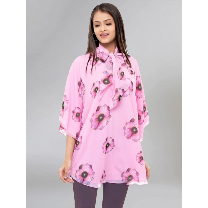 First Resort by Ramola Bachchan Pink Floral Top