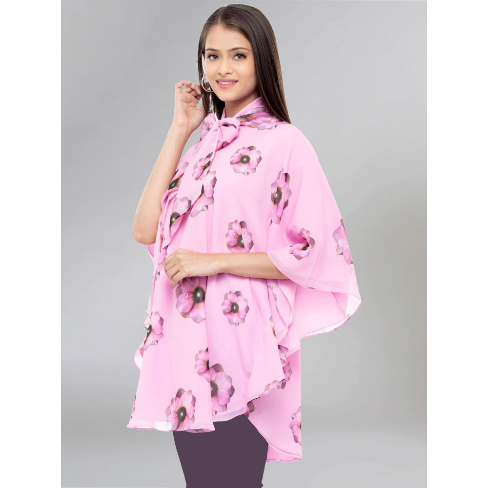 First Resort by Ramola Bachchan Pink Floral Top