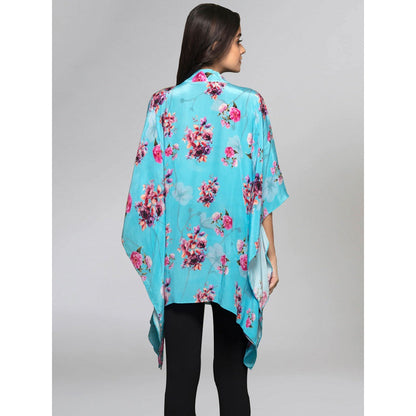 First Resort by Ramola Bachchan Blue Floral Top