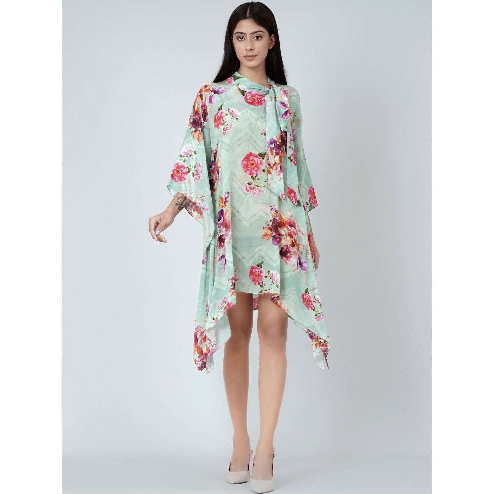 First Resort by Ramola Bachchan Pastel Green And Pink Floral Top