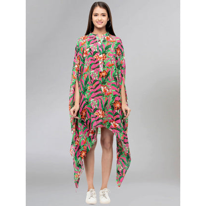 First Resort by Ramola Bachchan Pink Tropical Print Tunic