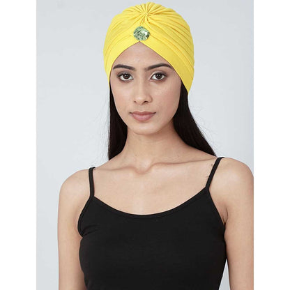 First Resort by Ramola Bachchan Yellow Turban