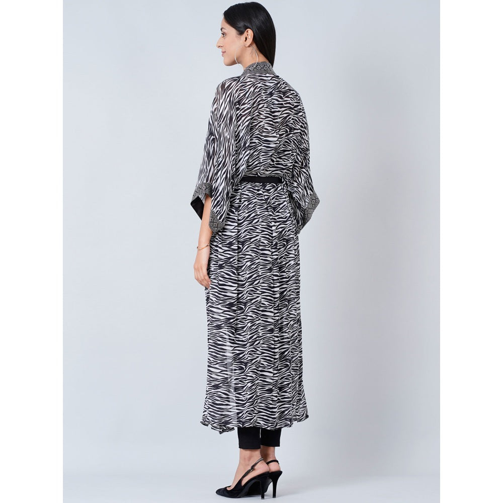 First Resort by Ramola Bachchan Grey Zebra Print Cover-Up (Set of 2)