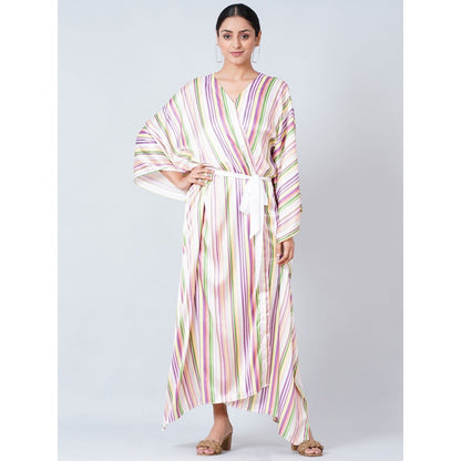 First Resort by Ramola Bachchan Pink Full Length Cover-Up (Set of 2)