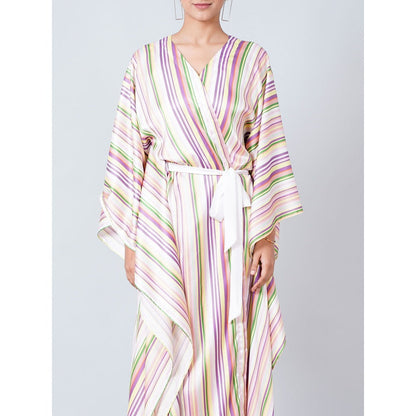First Resort by Ramola Bachchan Pink Full Length Cover-Up (Set of 2)