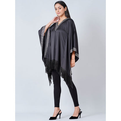 First Resort by Ramola Bachchan Black Embellished Kaftan Tunic